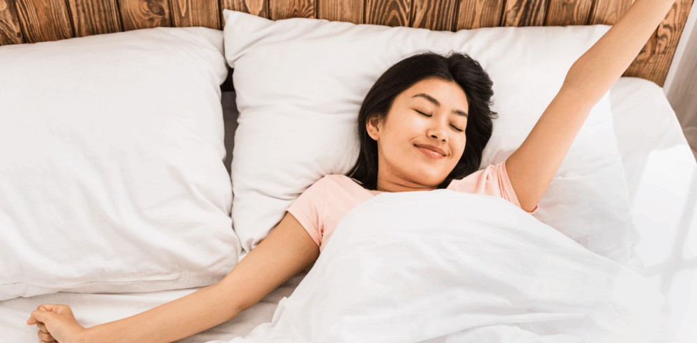 目覚めのいい女の人